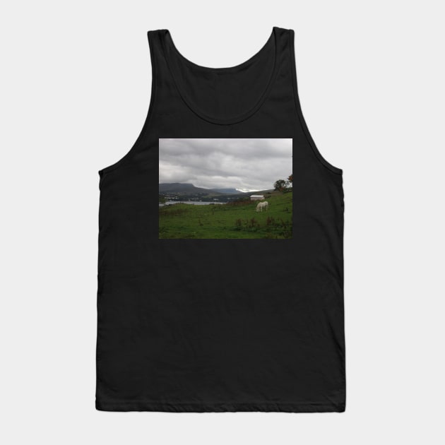 Portree Bay & Wild Horses, Skye, Scotland Tank Top by MagsWilliamson